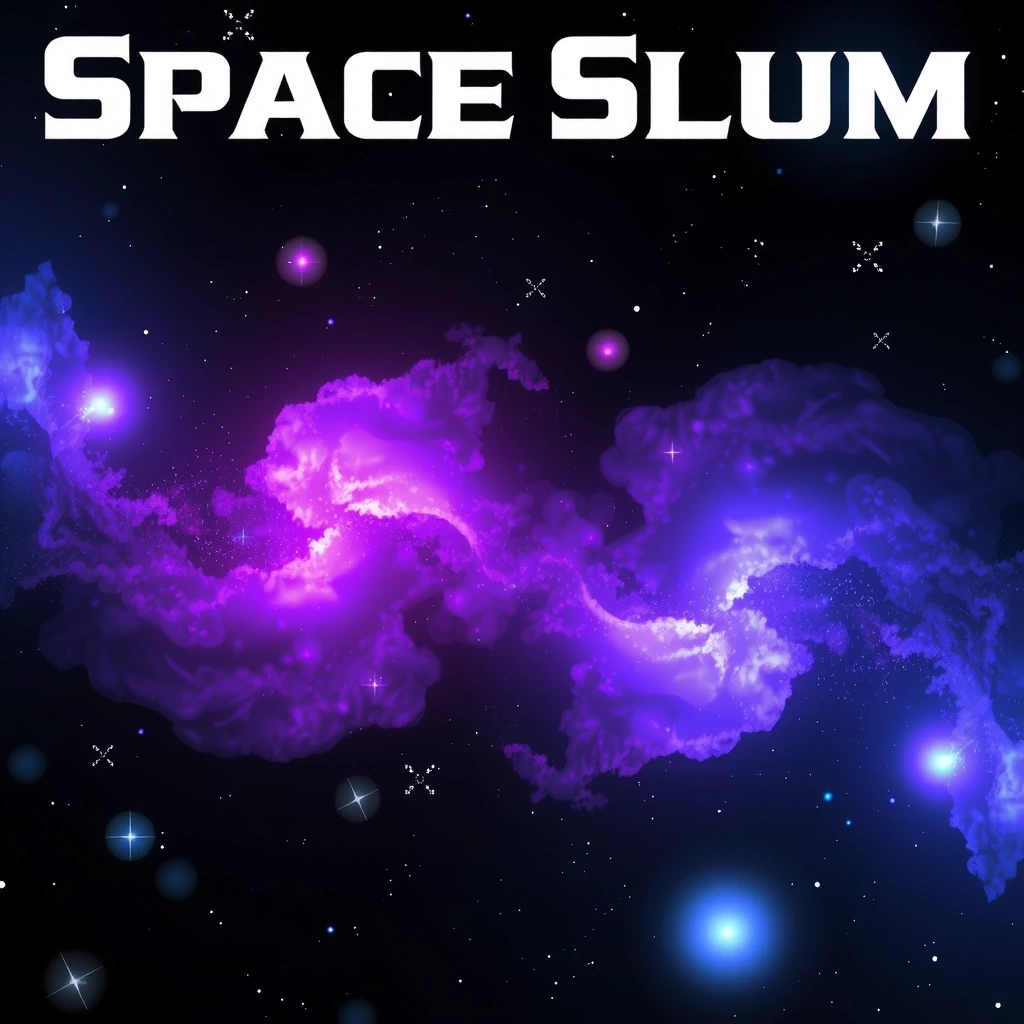 Fondo galáctico con elementos geométricos